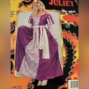 Halloween costume Juliet Victorian Historic Purple White One size